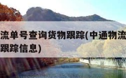 中通物流单号查询货物跟踪(中通物流单号查询货物跟踪信息)